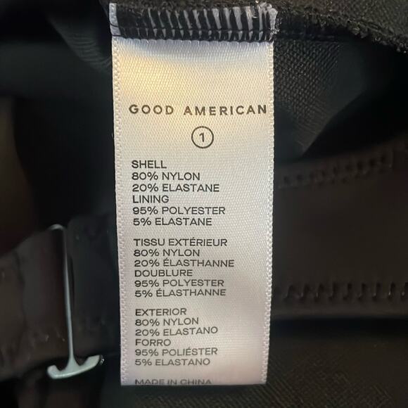 Good American Black Scuba Show Off One-Piece Swimsuit New - Picture 4 of 11